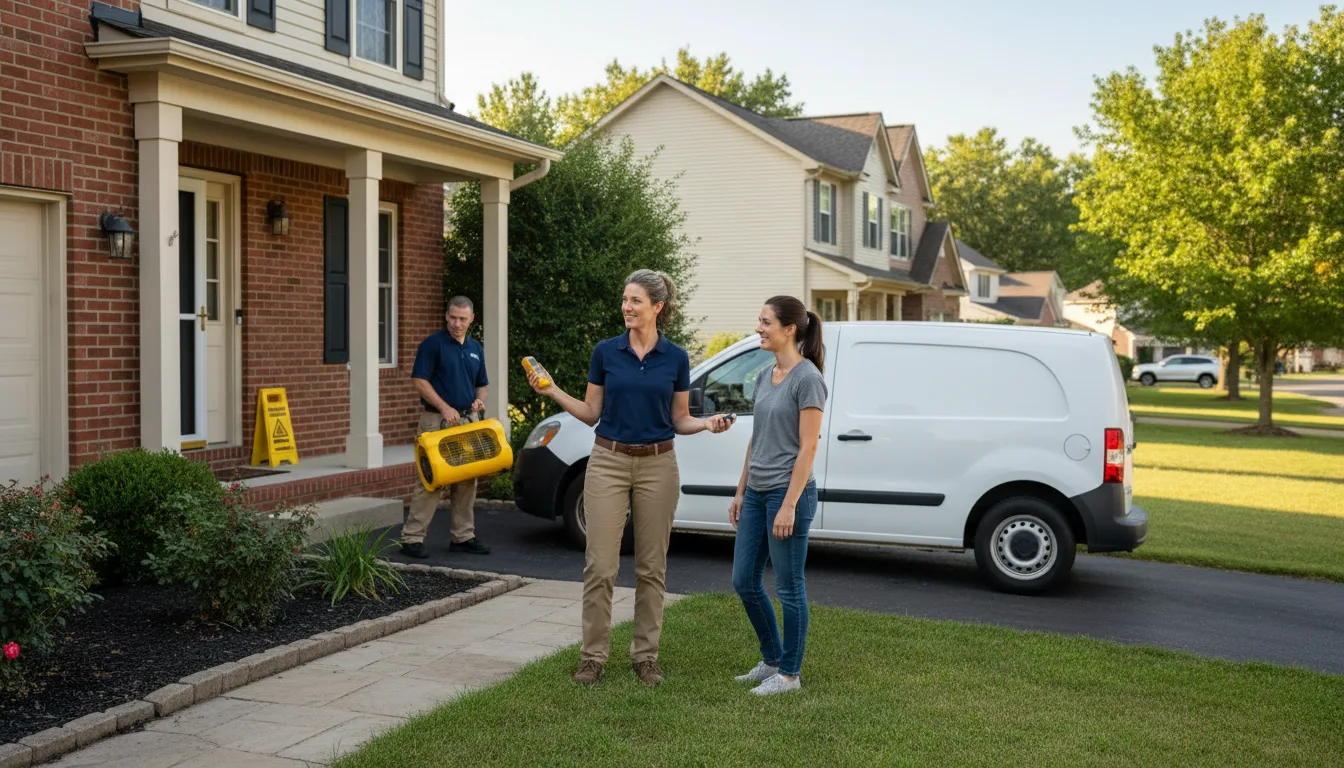 Residential water damage restoration in Fredonia, PA